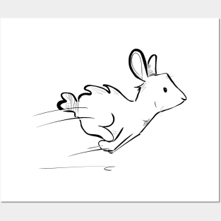 Running Bunny Posters and Art